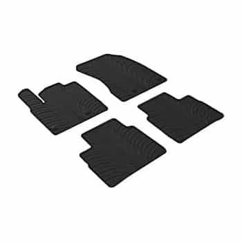 Alfombrillas de goma compatibles con Nissan X-Trail 2021- (Diseño T, 4 piezas + clips de montaje)