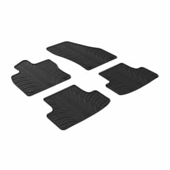 Alfombrillas de goma compatibles con Skoda Karoq 7/2017 (diseño T, 4 piezas)