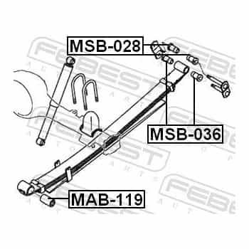 Manguito espaciador, ballesta