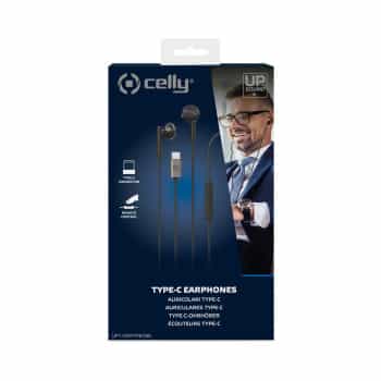 Auriculares estéreo Celly USB-C negros