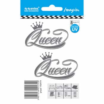 Pegatinas para tatuajes de coche QUEEN (2 unidades) - 6,3 x 4 cm