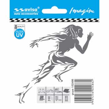 Pegatina de tatuaje para coche "Corredor" - 9,6 x 9,6 cm