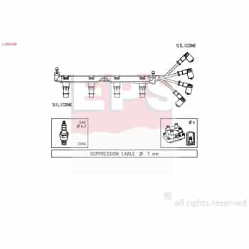 Juego de cables de bujía 1.499.049 EPS Facet