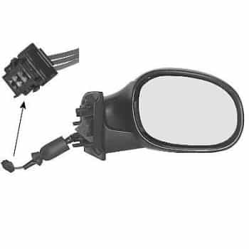 Retrovisor exterior derecho eléctrico no CALEFACTADO con ORIFICIO PARA SENSOR 0925808 Hagus