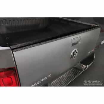 Moldura de aluminio para portón trasero de camioneta Volkswagen Amarok 2010 (negro)