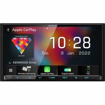 Radio multimedia Kenwood DMX 8021DABS 2DIN de 7 pulgadas con Carplay/Android Auto inalámbrico