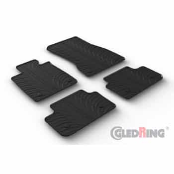Alfombrillas de goma compatibles con BMW Serie 5 G60 Sedán 2023 (excl. i5) (4 piezas con perfil en T + clips de montaje