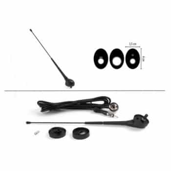 Antena de techo universal AM/FM con ángulo de inclinación de 0 a 90 grados y opciones de 3 pies