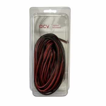 Cable de altavoz 2x0,75 mm negro/r 10 m en blíster