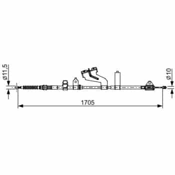 Cable de tracción, freno de estacionamiento 1 987 482 654 Bosch