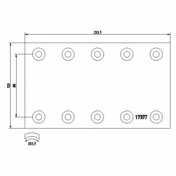 Juego de pastillas de freno, freno de tambor 1737708 Textar