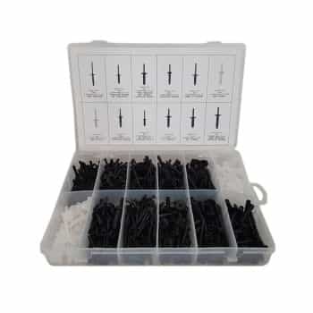 Surtido de remaches ciegos de plástico 235 uds.