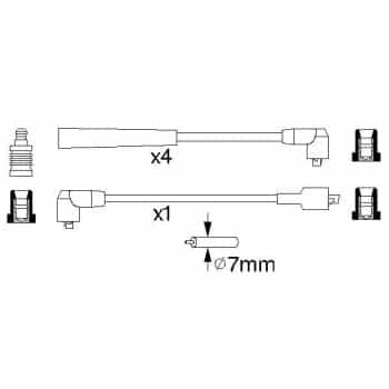 Juego de cables de bujía 0 986 356 812 Bosch