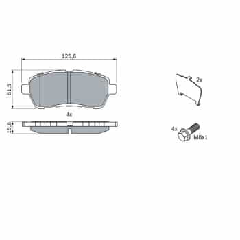 Kit de plaquettes de frein, frein à disque 0 986 494 195 Bosch