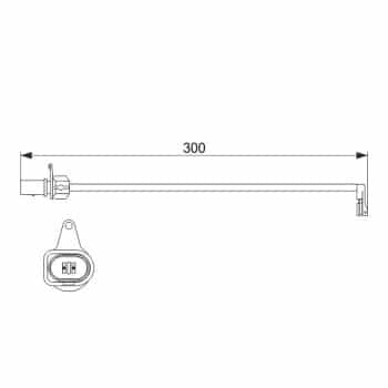 Contacto de advertencia, desgaste de pastillas/forros de freno 1 987 474 505 Bosch