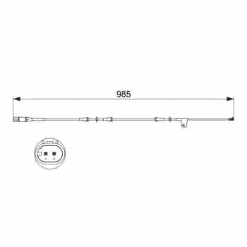 Contacto de advertencia, desgaste de pastillas/forros de freno 1 987 473 520 Bosch