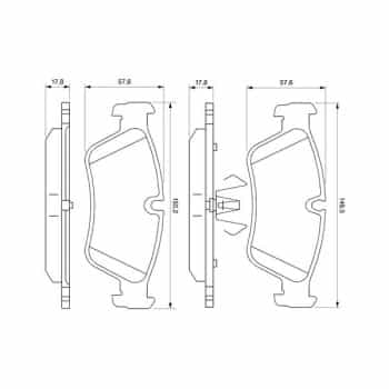 Juego de pastillas de freno 0 986 494 096 Bosch