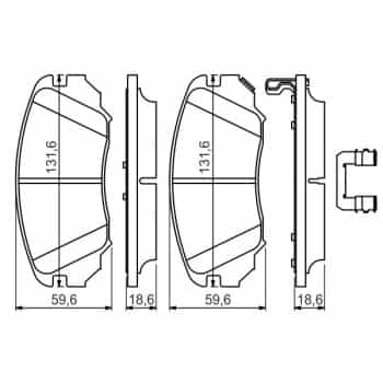 Juego de pastillas de freno 0986494632 Bosch