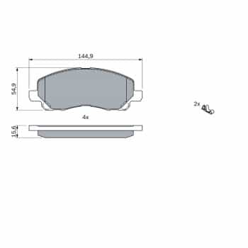 Kit de plaquettes de frein, frein à disque 0 986 424 716 Bosch