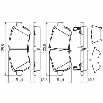 Kit de plaquettes de frein, frein à disque 0 986 494 321 Bosch