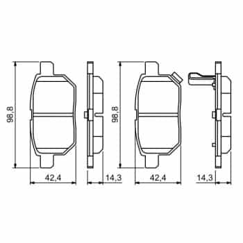 Kit de plaquettes de frein, frein à disque 0 986 494 255 Bosch