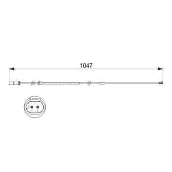 Contacto de advertencia, desgaste de pastillas/forros de freno 1 987 473 512 Bosch