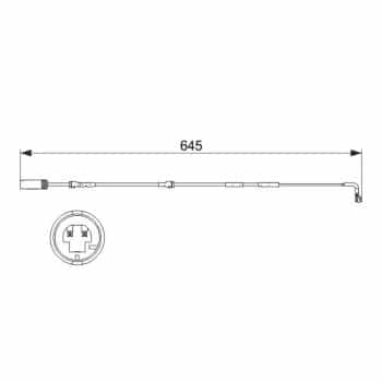 Contacto de advertencia, desgaste de pastillas/forros de freno 1 987 473 504 Bosch