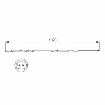 Contacto de advertencia, desgaste de pastillas/forros de freno 1 987 473 510 Bosch