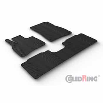 Alfombrillas de goma compatibles con Mercedes EQS (V297) Sedán 2021- (perfil en T de 5 piezas + clips de montaje)