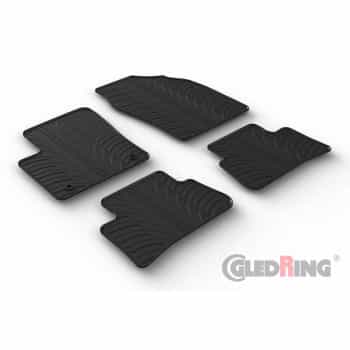 Alfombrillas de goma compatibles con Toyota C-HR (HEV) 2023- (perfil en T de 4 piezas + clips de montaje)