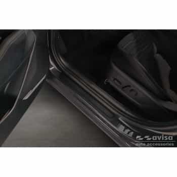 Molduras de umbral de puerta de aluminio con diseño estriado, aptas para Kia Sportage (NQ5) 2021- - 2 piezas - Color ne