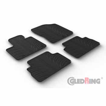 Alfombrillas de goma compatibles con Hyundai Santa Fé IV (TM) Híbrido/PHEV 2020- (perfil en T, 4 piezas)