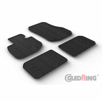 Alfombrillas de goma compatibles con BMW iX1 (U11) 2022- (perfil en T, 4 piezas)