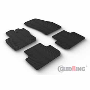 Alfombrillas de goma compatibles con Volkswagen Tiguan III (CT1) 2024- (perfil en T de 4 piezas + clips de montaje)