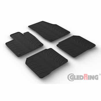 Alfombrillas de goma compatibles con Volkswagen ID.7 y ID.7 Tourer 2023- (perfil en T de 4 piezas + clips de montaje)