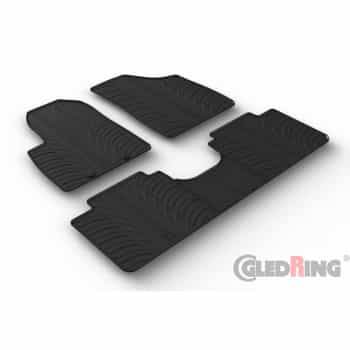 Alfombrillas de goma compatibles con Forthing T5 Evo 2021- (perfil en T de 5 piezas + clips de montaje)