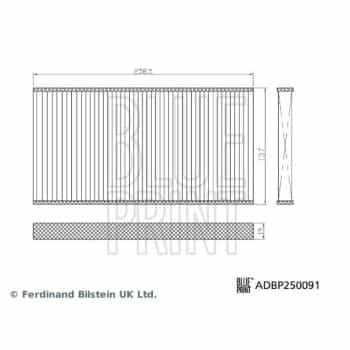 Juego de filtros, filtro interior ADBP250091 Blue Print