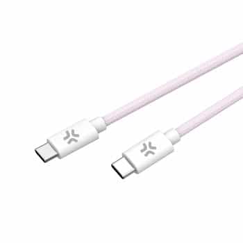 Celly USB-C > Cable USB-C trenzado de algodón 1,5 metros Rosa