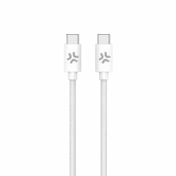 Celly USB-C > Cable USB-C trenzado de algodón 1,5 metros Blanco