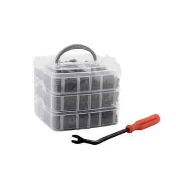 Caja surtida con clips para automoción - 630 piezas surtidas + alicates de (des)montaje