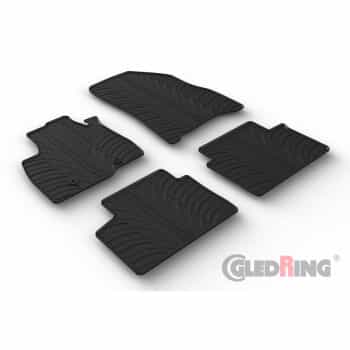 Alfombrillas de goma compatibles con Dacia Duster III 2024- (perfil T de 4 piezas + clips de montaje)