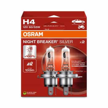 Osram Night Breaker Silver 12V H4 60/55W - juego de 2 piezas