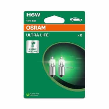 Osram Ultra Life 12V H6W - 2 piezas