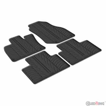 Alfombrillas de goma compatibles con Lynk & Co 01 2021- (perfil en T, 4 piezas)