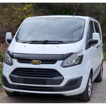 Protector de capó unidireccional (antigravilla) Ford Transit Custom MK1 2012-2018 - Negro brillante