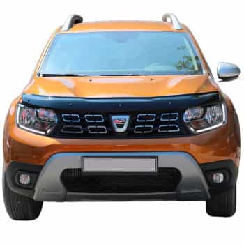 Protector de capó unidireccional (antigravilla) compatible con Dacia Duster II 2018-2024 - Negro brillante