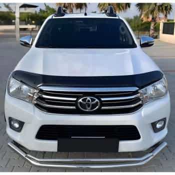 Protector de capó unidireccional (antigravilla) para Toyota Hilux (8.ª generación, 2015-2020) - Negro brillante