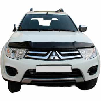 Protector de capó unidireccional (antigravilla) Mitsubishi L200 Triton 4 (2007-2014) - Negro brillante