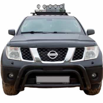 Protector de capó unidireccional (protección contra impactos de piedras) compatible con Nissan Navara D40 2005-2010 -