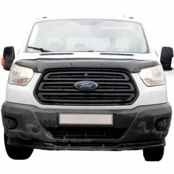 Protector de capó unidireccional (antigravilla) compatible con Ford Transit MK8 2014-2019 - Negro brillante